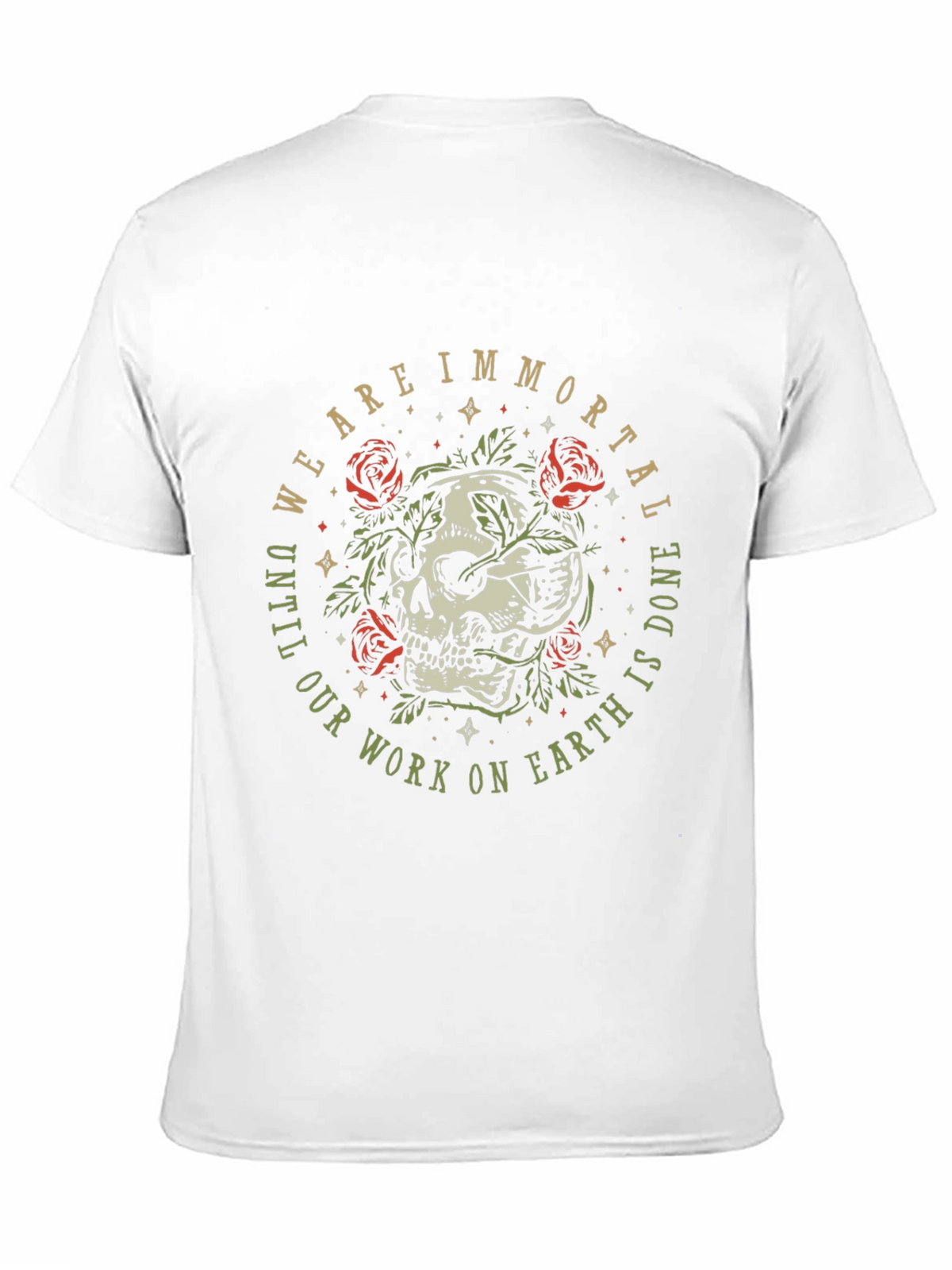 Immortal Skull Roses Graphic Tee - Black
