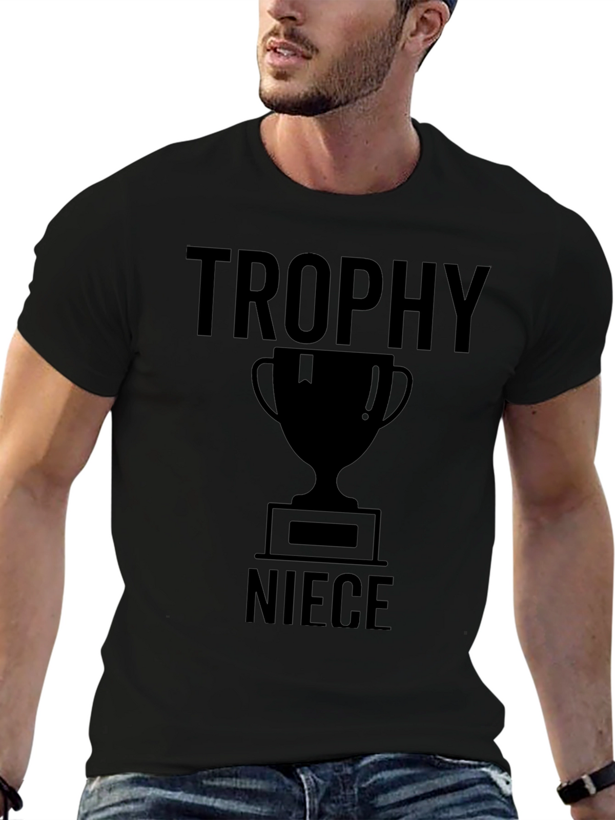Trophy Niece Black Graphic T-Shirt
