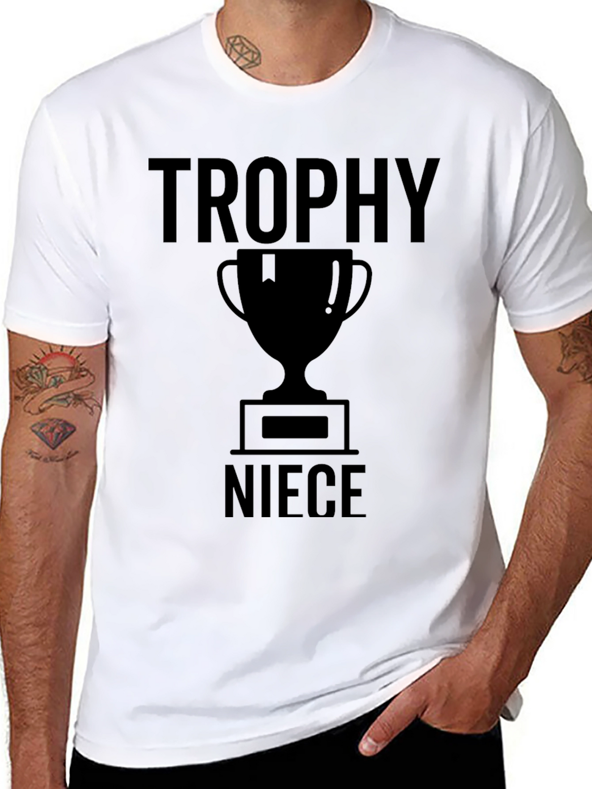Trophy Niece Black Graphic T-Shirt