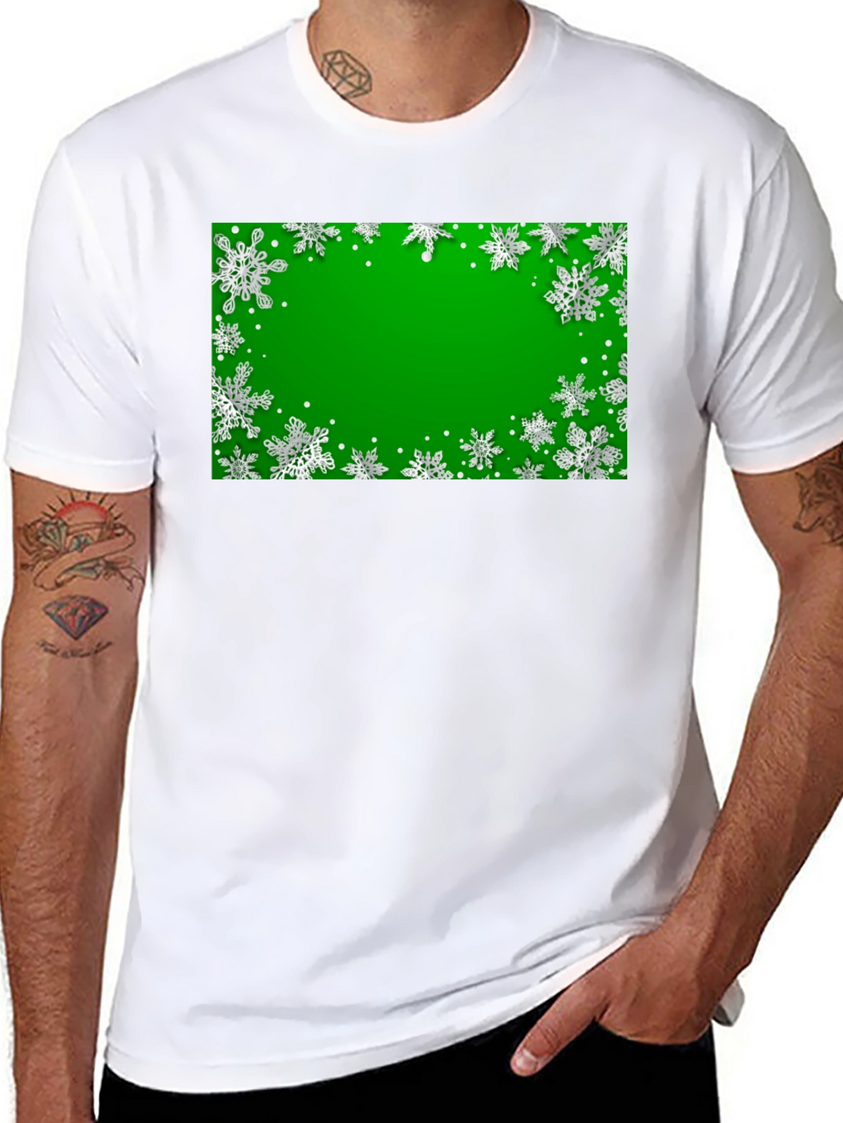 Festive Snowflake Border T-Shirt