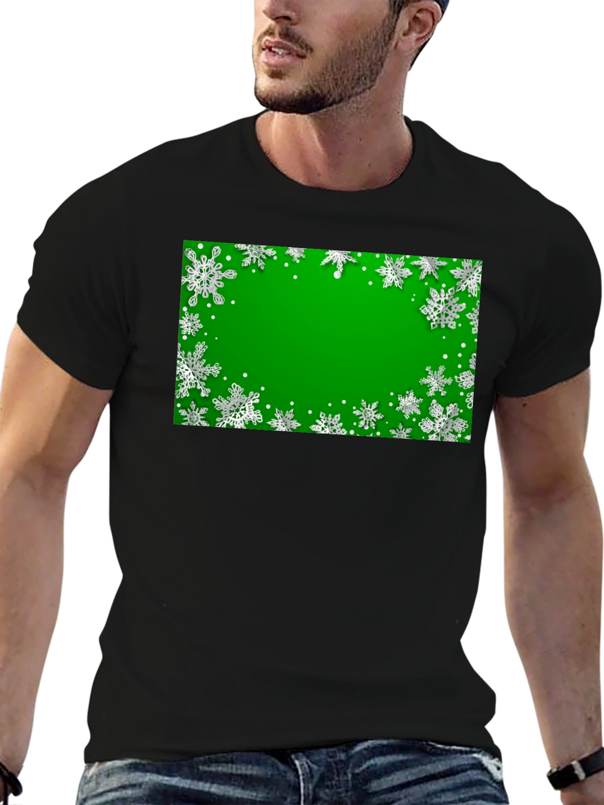 Festive Snowflake Border T-Shirt