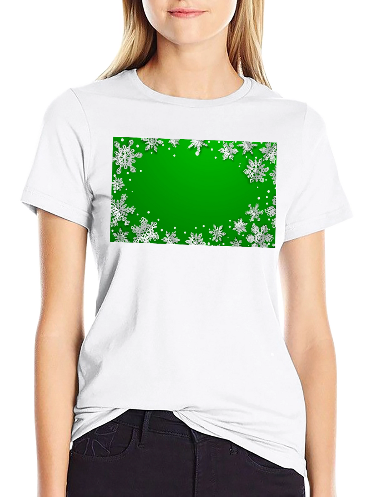 Festive Snowflake Border T-Shirt