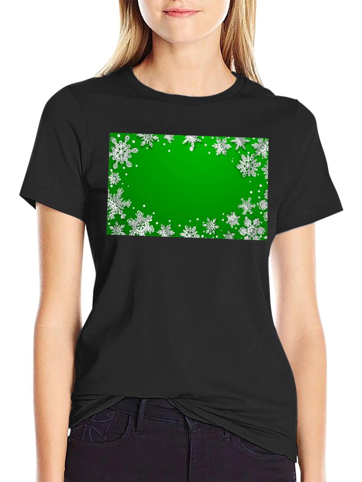 Festive Snowflake Border T-Shirt