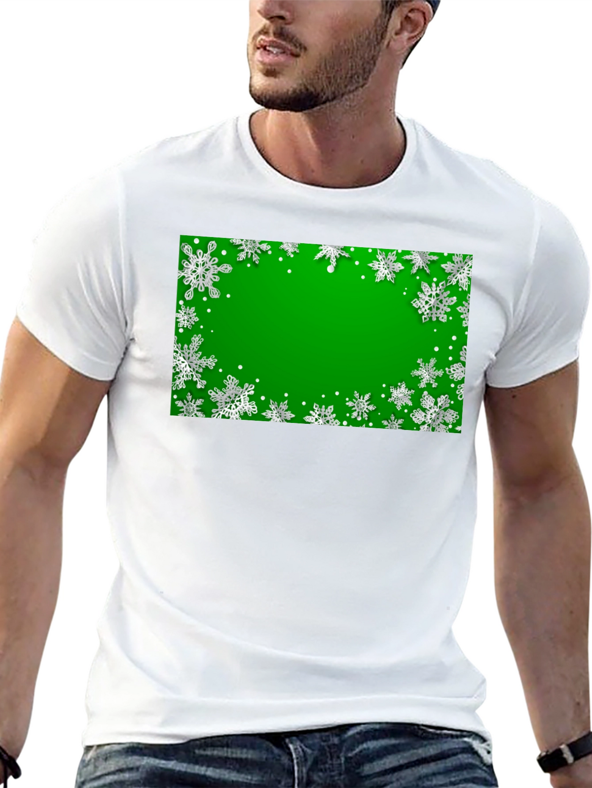 Festive Snowflake Border T-Shirt