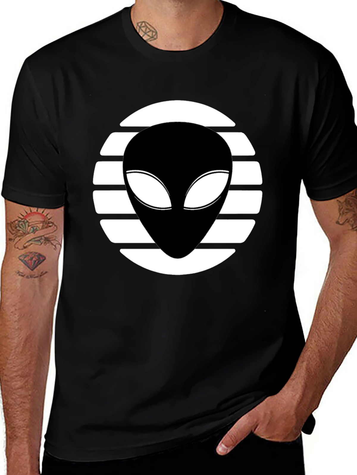 Alien Graphic Black T-Shirt