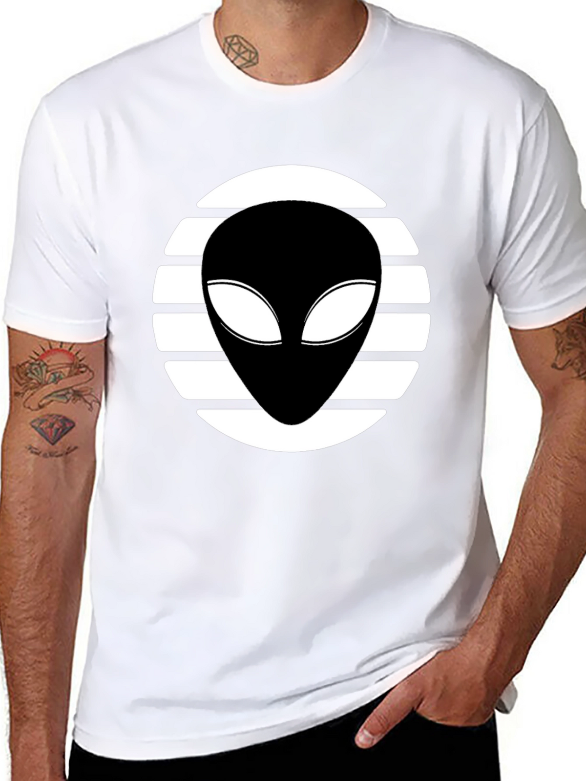 Alien Graphic Black T-Shirt