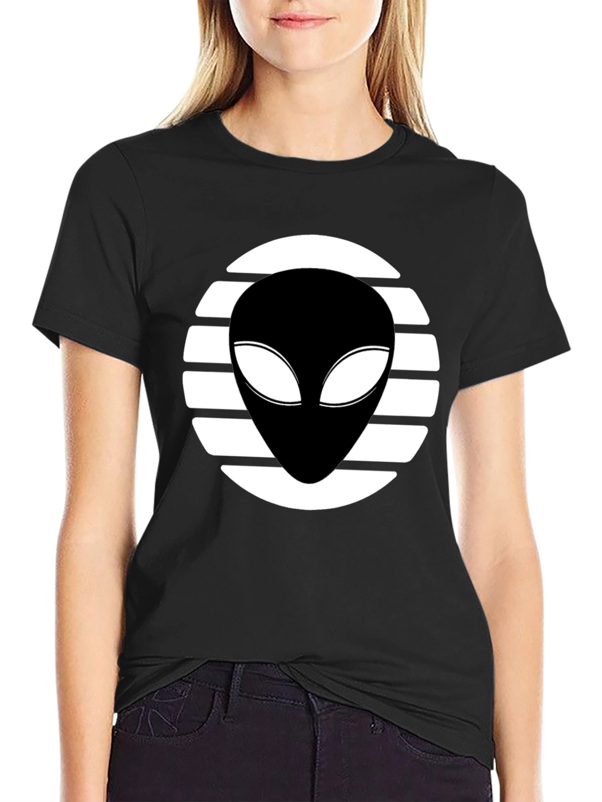 Alien Graphic Black T-Shirt