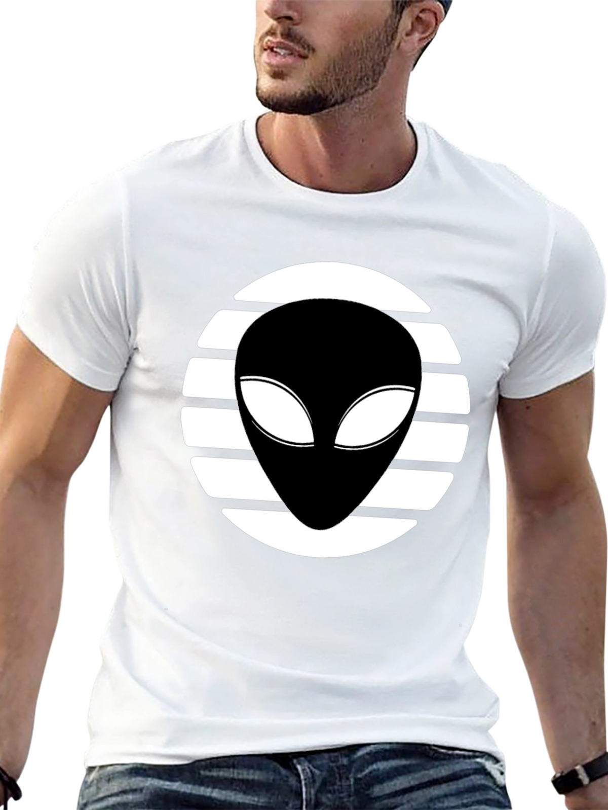 Alien Graphic Black T-Shirt