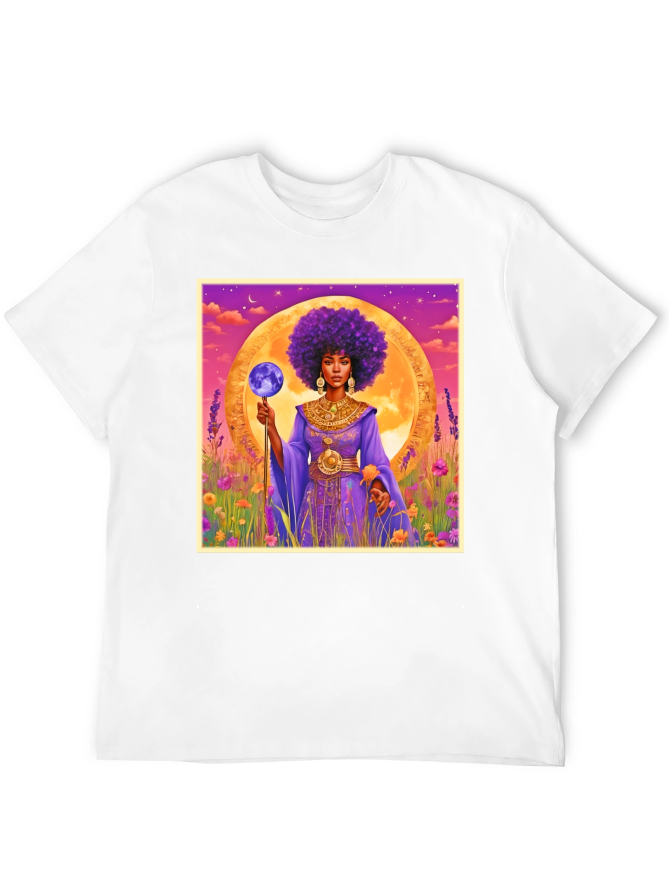 Celestial Queen T-Shirt - Afro Art Tee