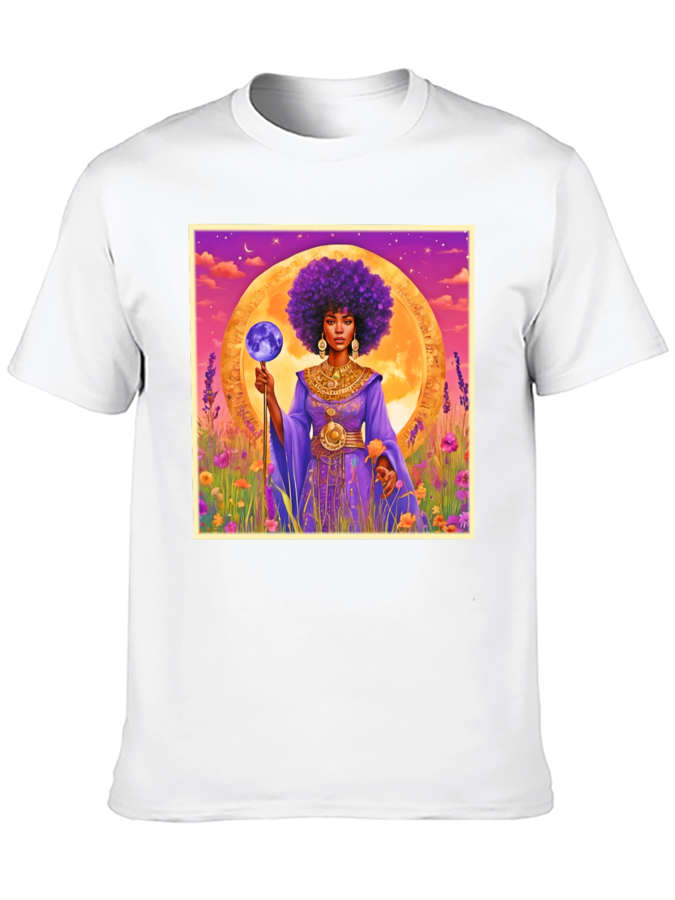 Celestial Queen T-Shirt - Afro Art Tee