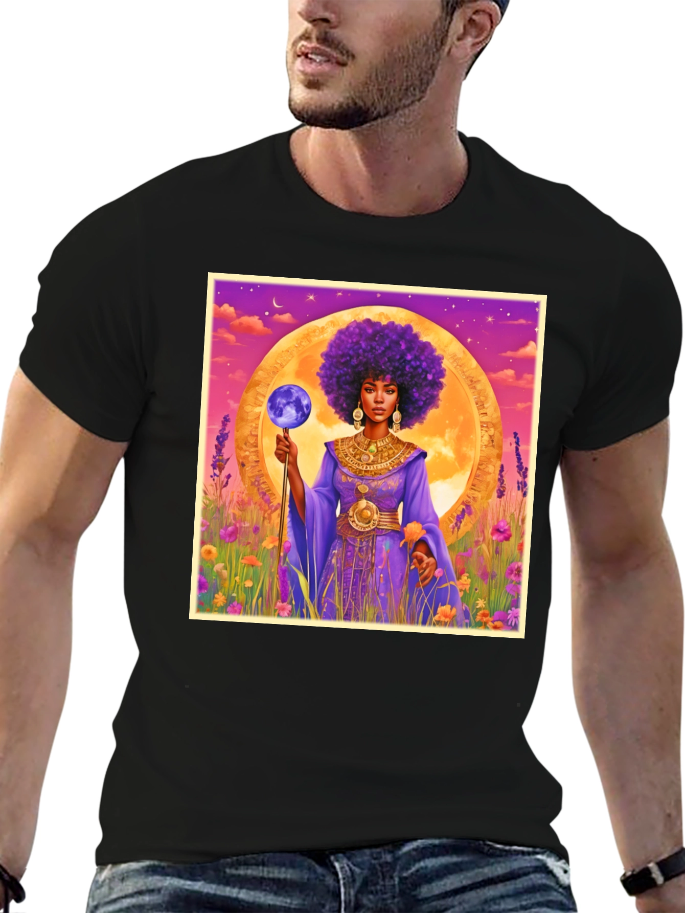 Celestial Queen T-Shirt - Afro Art Tee