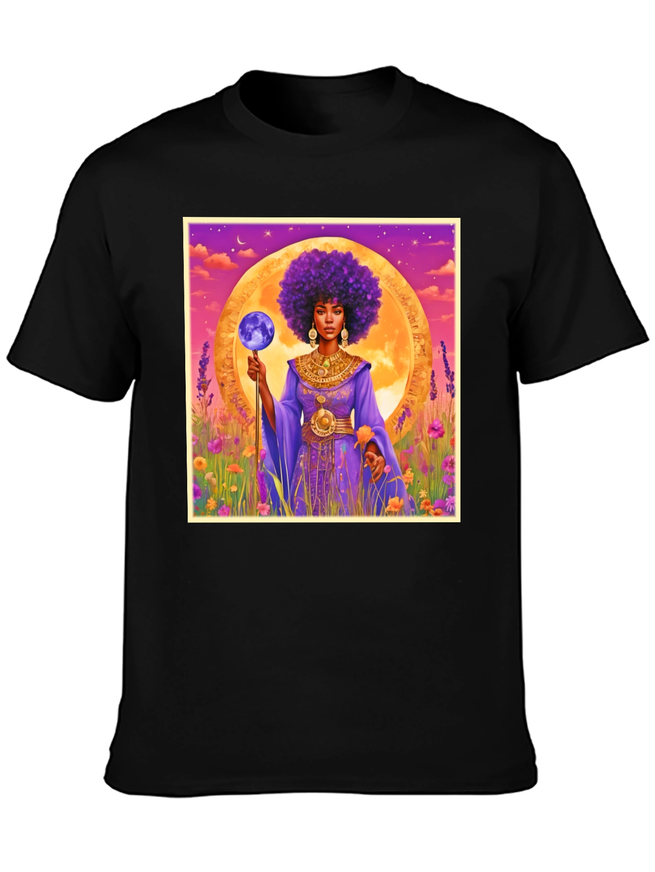 Celestial Queen T-Shirt - Afro Art Tee