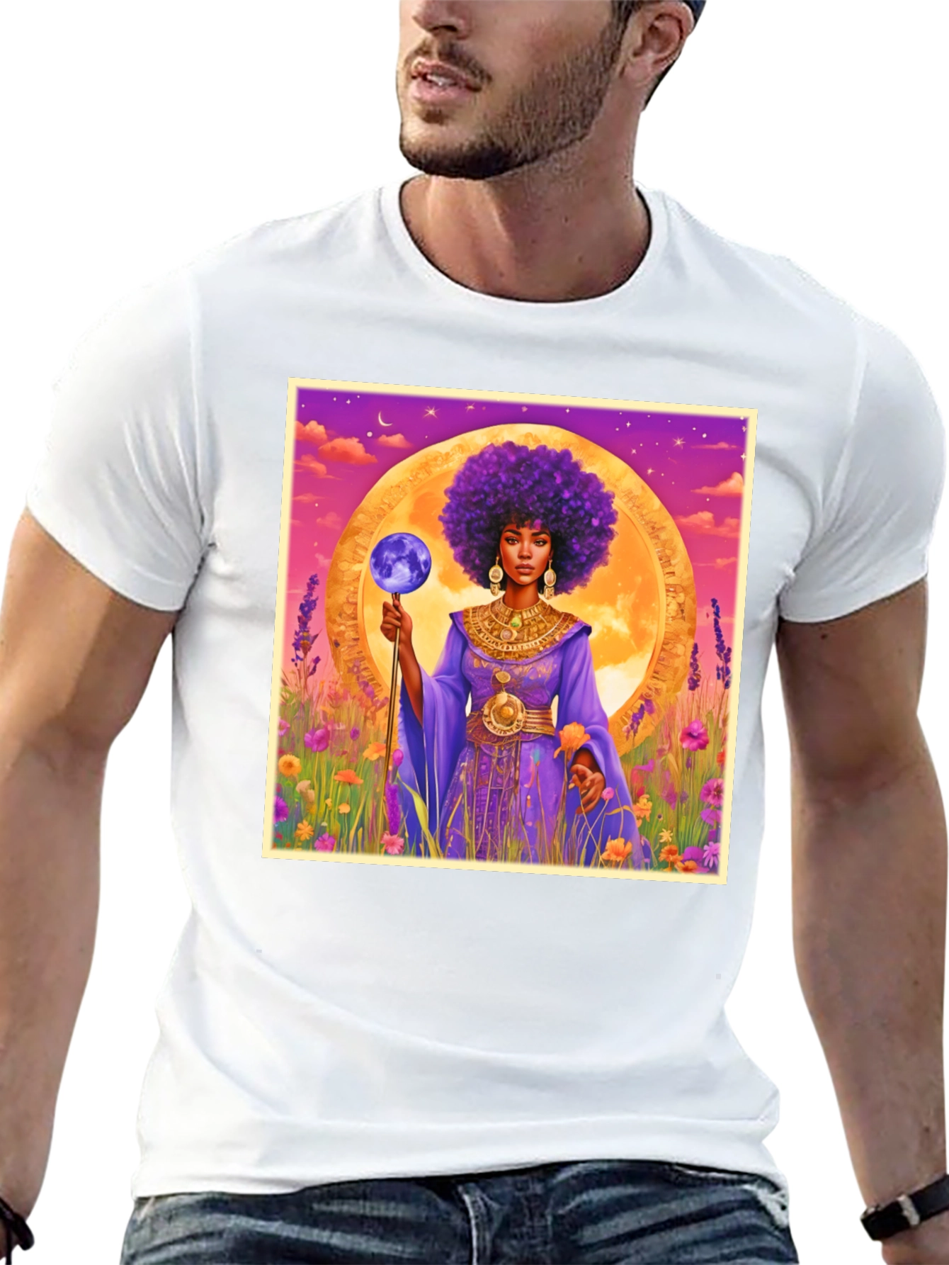 Celestial Queen T-Shirt - Afro Art Tee