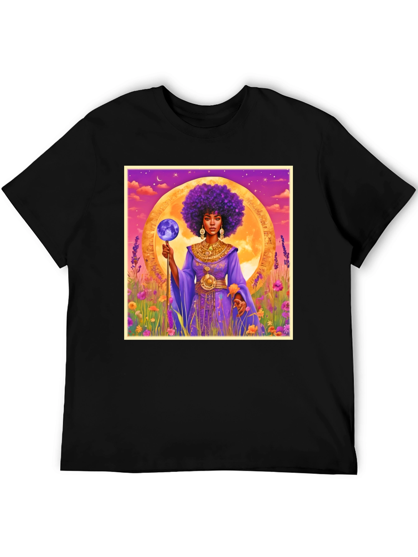 Celestial Queen T-Shirt - Afro Art Tee