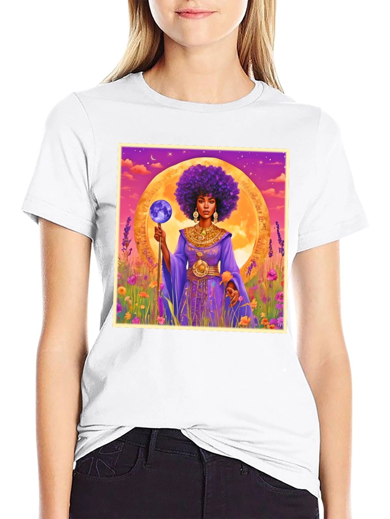 Celestial Queen T-Shirt - Afro Art Tee