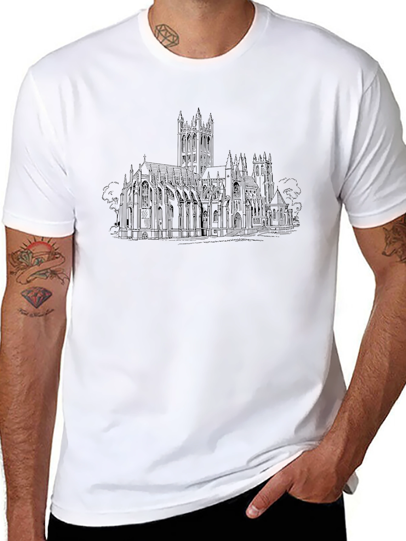 Cathedral Graphic T-Shirt - Black