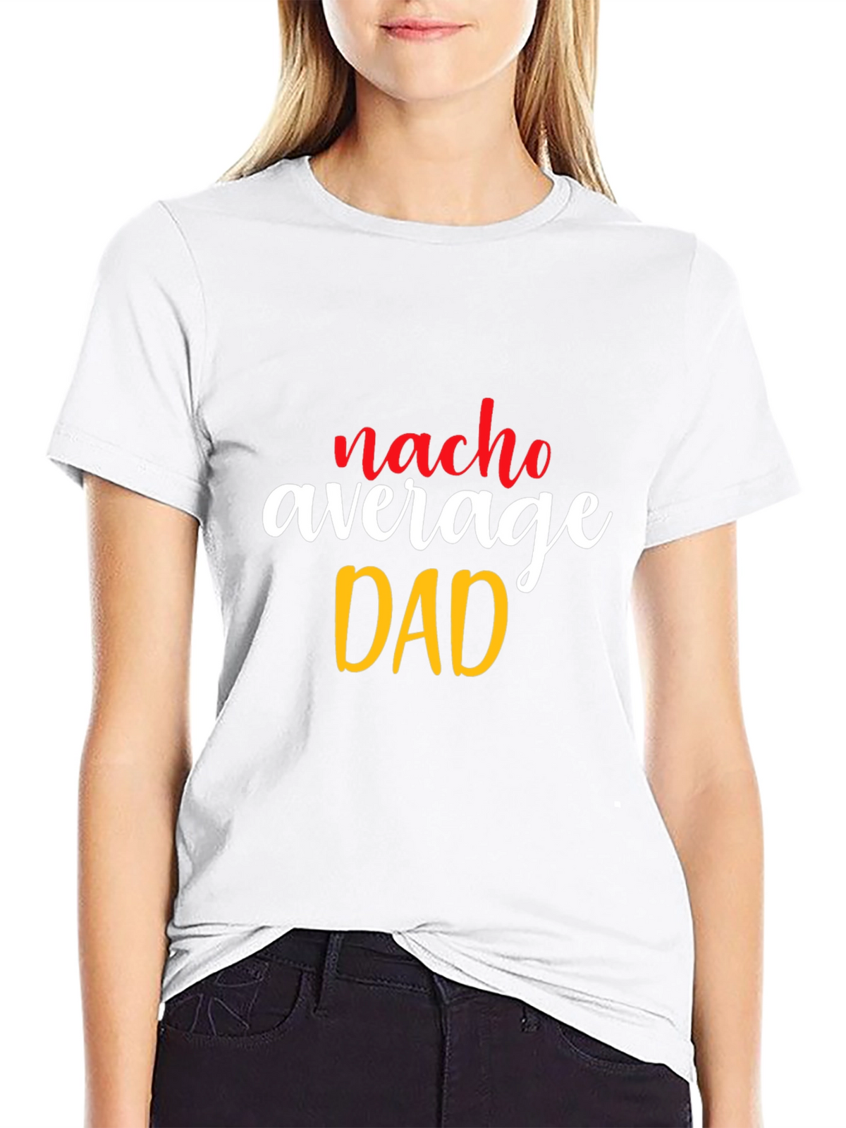 Nacho Average Dad Graphic T-Shirt - Black