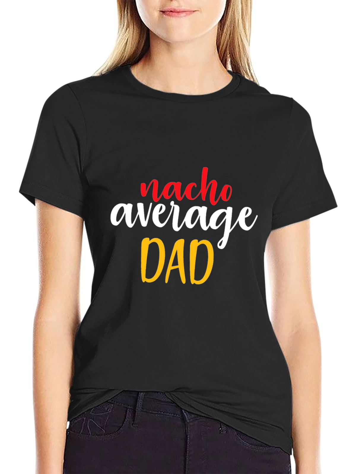 Nacho Average Dad Graphic T-Shirt - Black