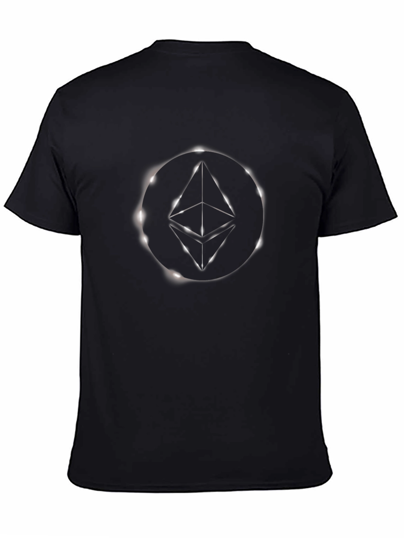 Ethereum Logo Graphic Print Black T-Shirt