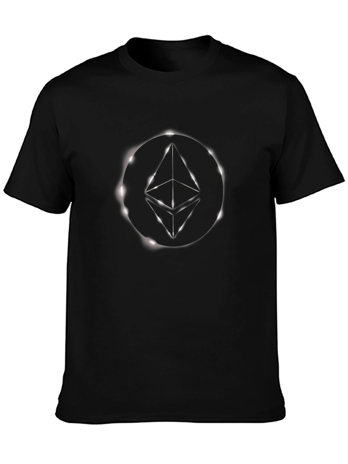 Ethereum Logo Graphic Print Black T-Shirt