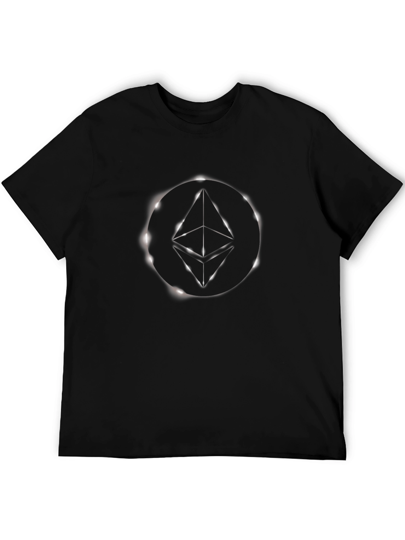 Ethereum Logo Graphic Print Black T-Shirt