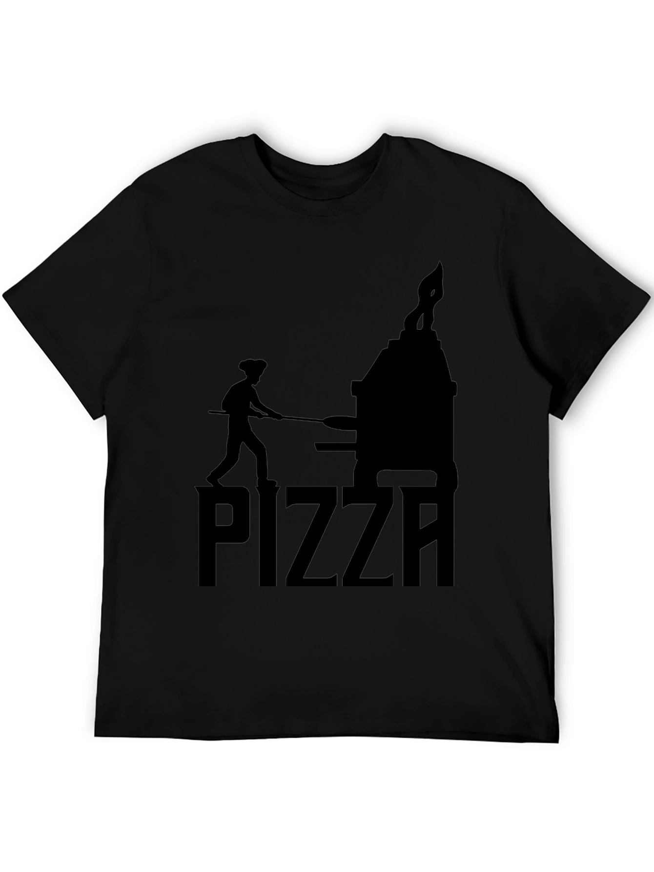 Pizza Chef Graphic T-Shirt - Unisex Black Tee