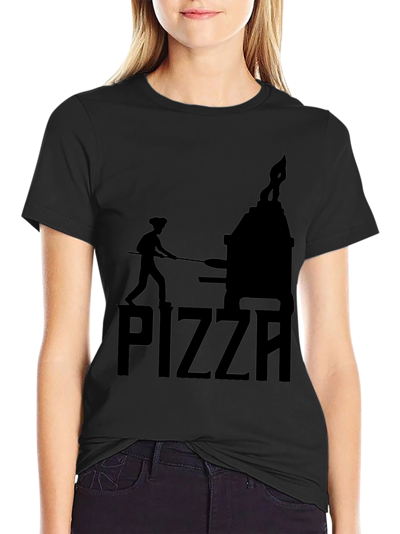 Pizza Chef Graphic T-Shirt - Unisex Black Tee