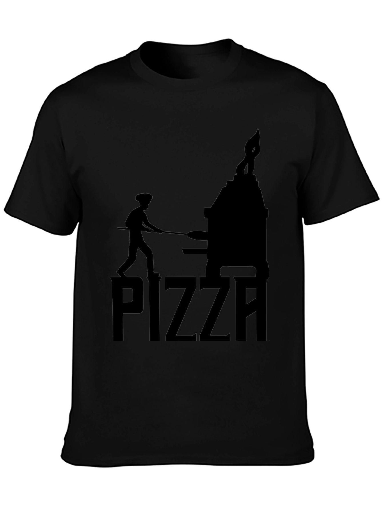 Pizza Chef Graphic T-Shirt - Unisex Black Tee