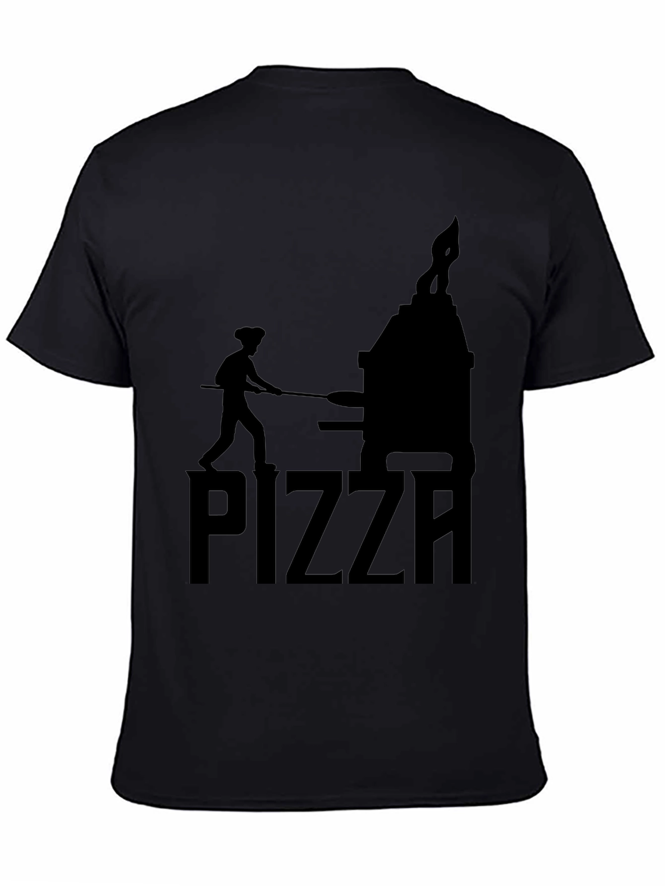 Pizza Chef Graphic T-Shirt - Unisex Black Tee