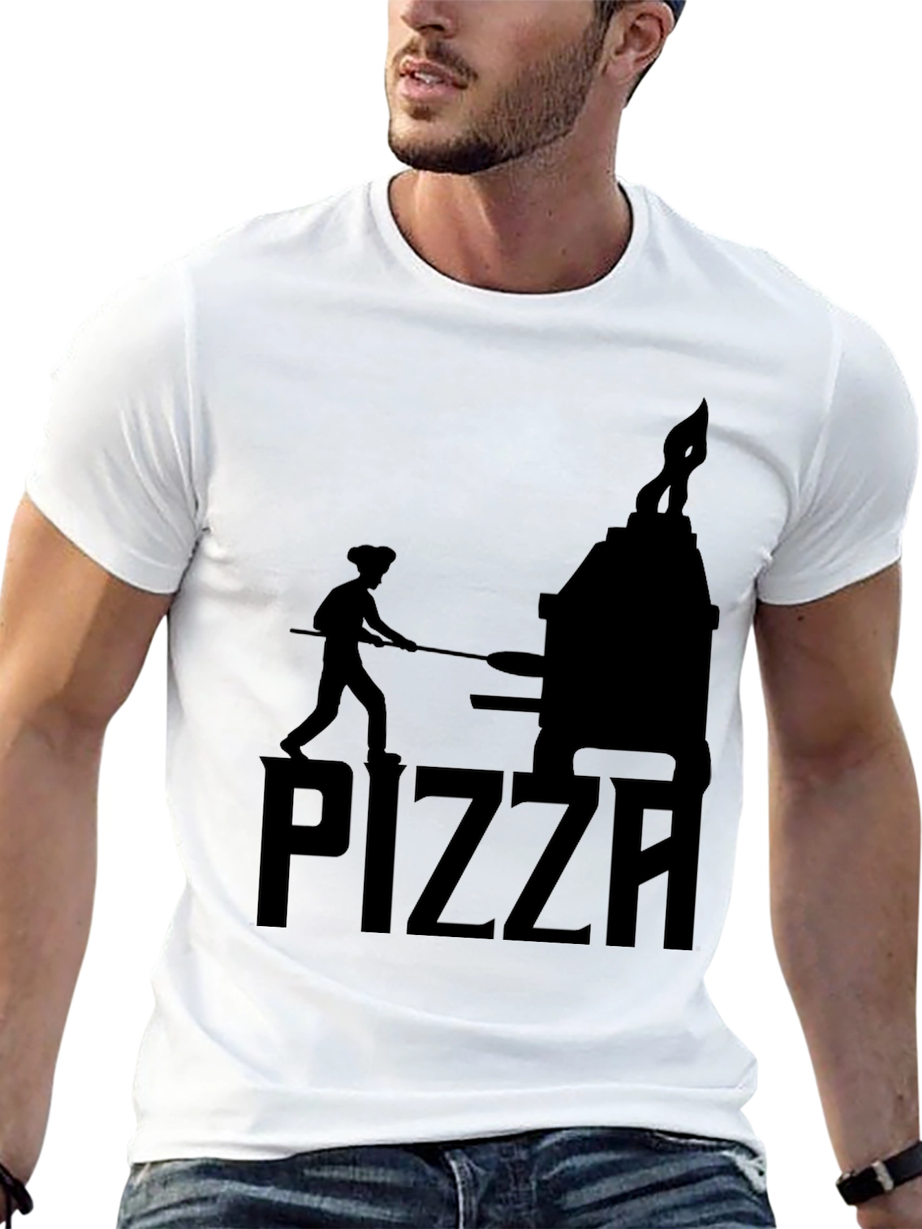 Pizza Chef Graphic T-Shirt - Unisex Black Tee