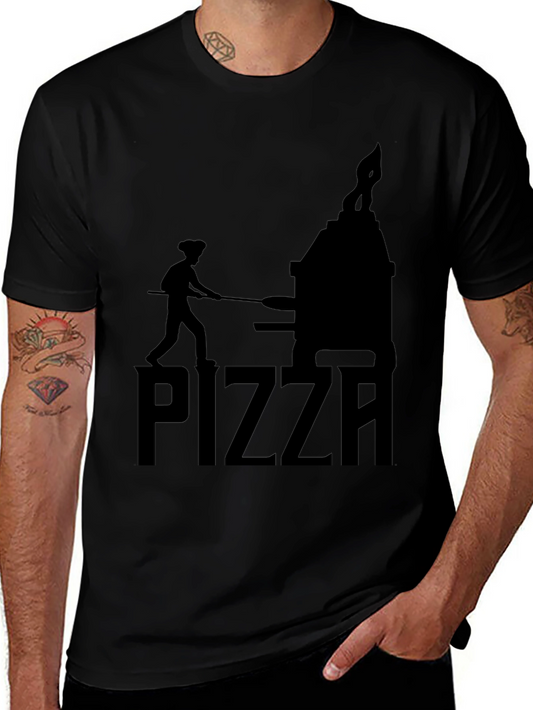 Pizza Chef Graphic T-Shirt - Unisex Black Tee