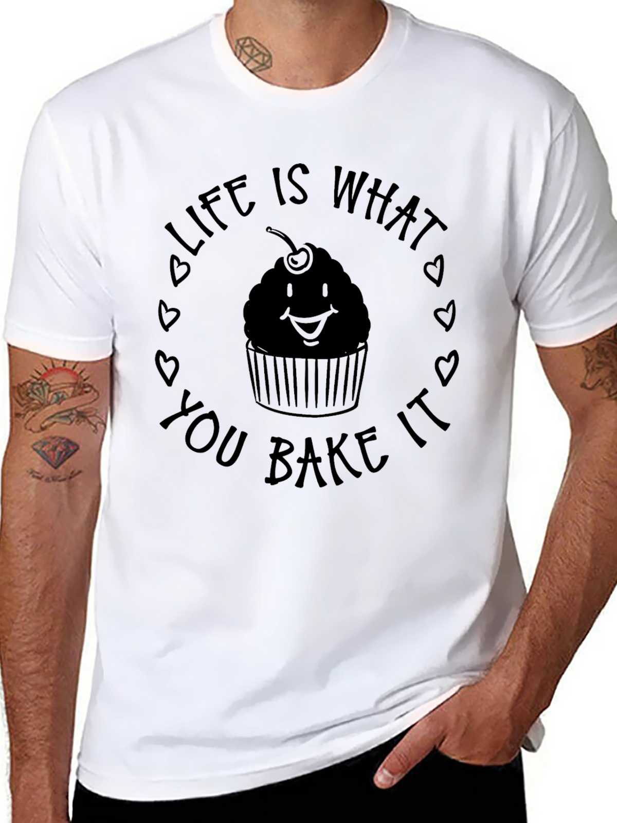 Life Is What You Bake It Black Tee
