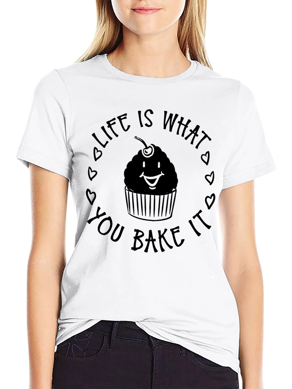 Life Is What You Bake It Black Tee
