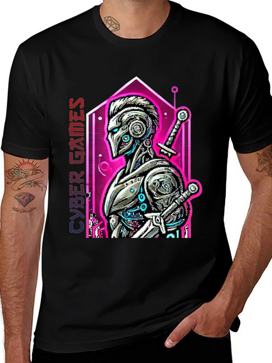 Cyber Games Robot T-Shirt - Cool Graphic Tee