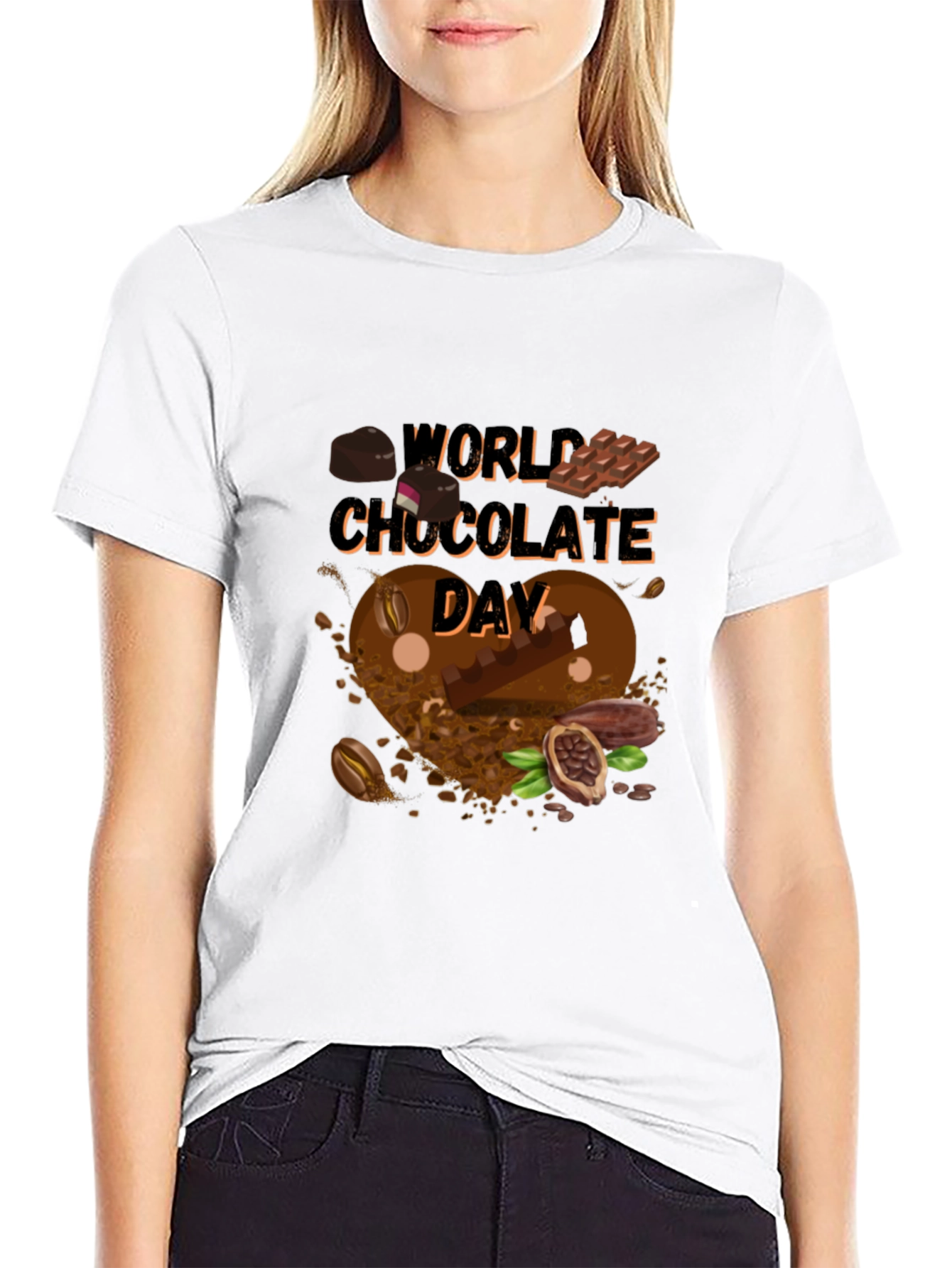 World Chocolate Day Black Graphic T-Shirt