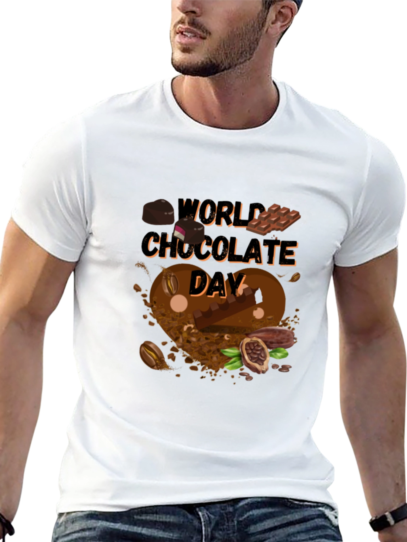 World Chocolate Day Black Graphic T-Shirt