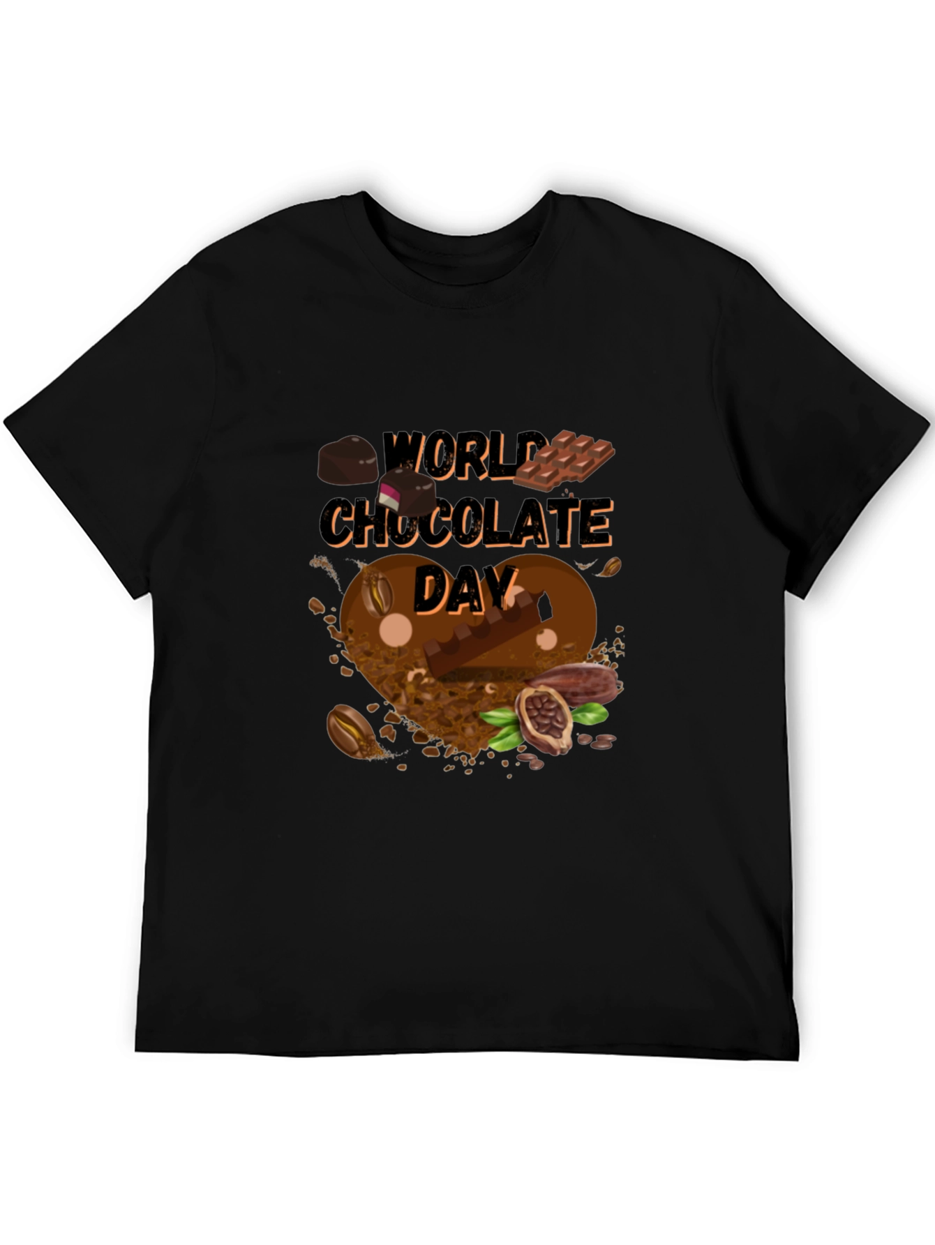 World Chocolate Day Black Graphic T-Shirt