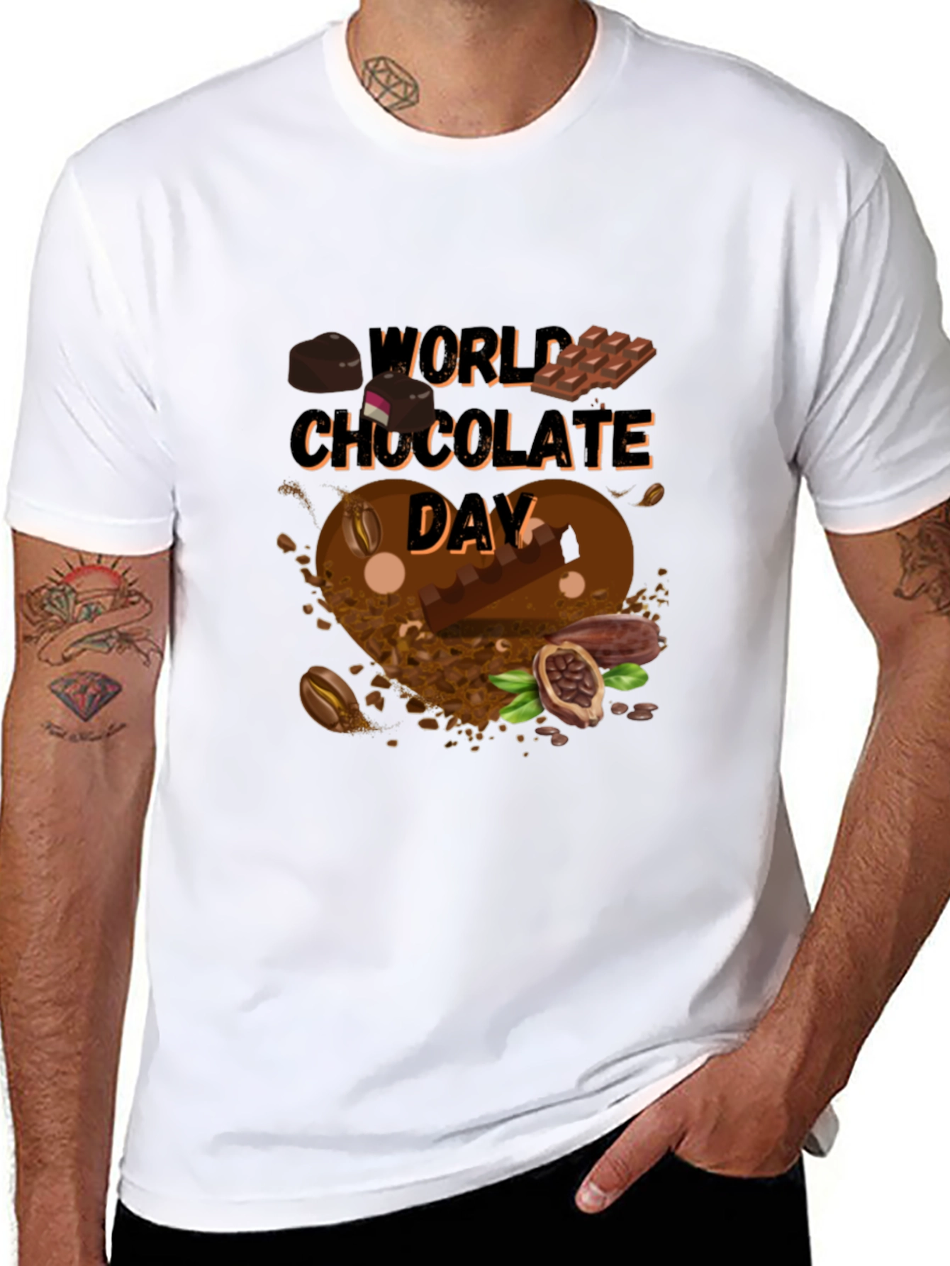 World Chocolate Day Black Graphic T-Shirt
