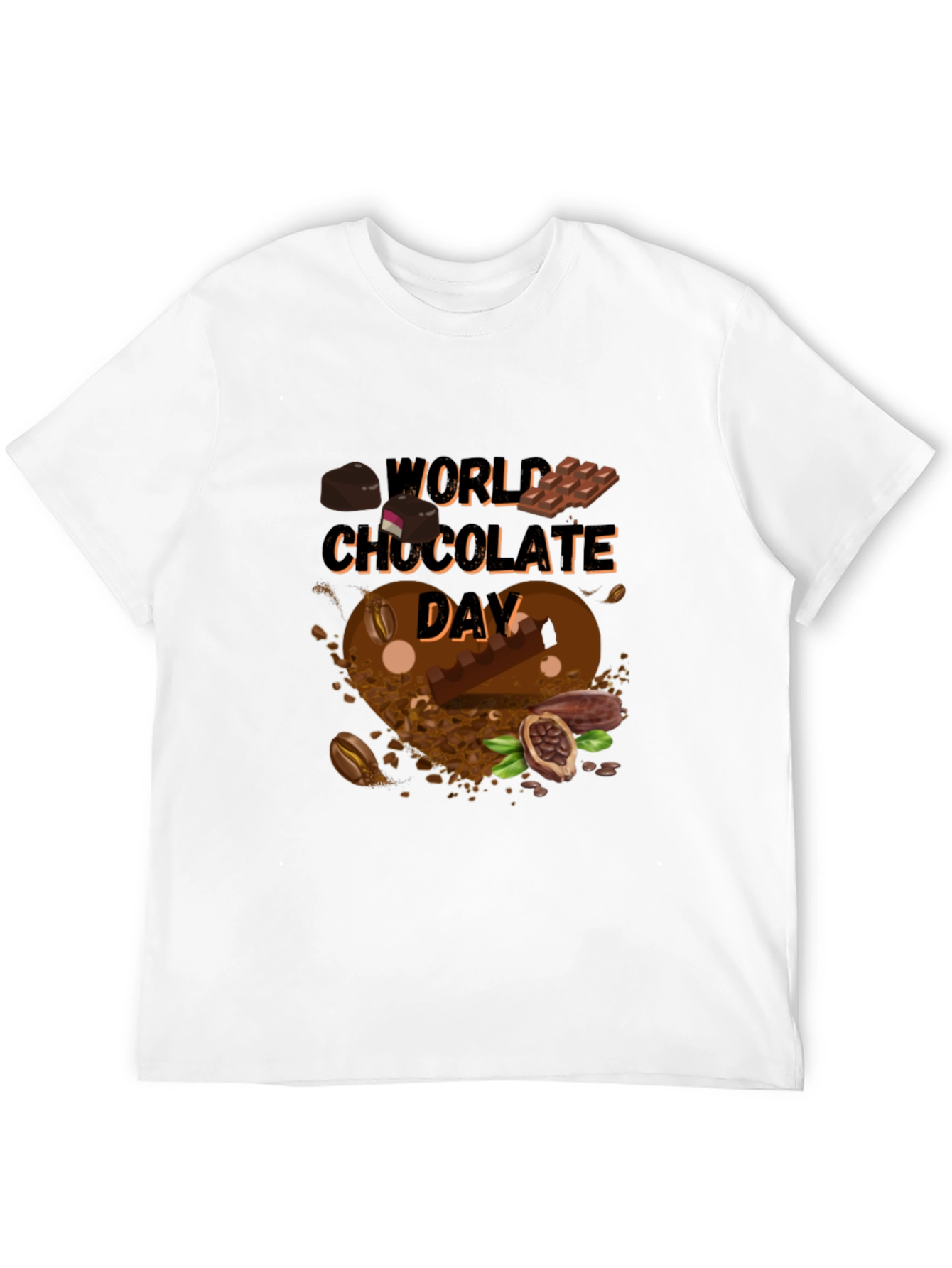 World Chocolate Day Black Graphic T-Shirt
