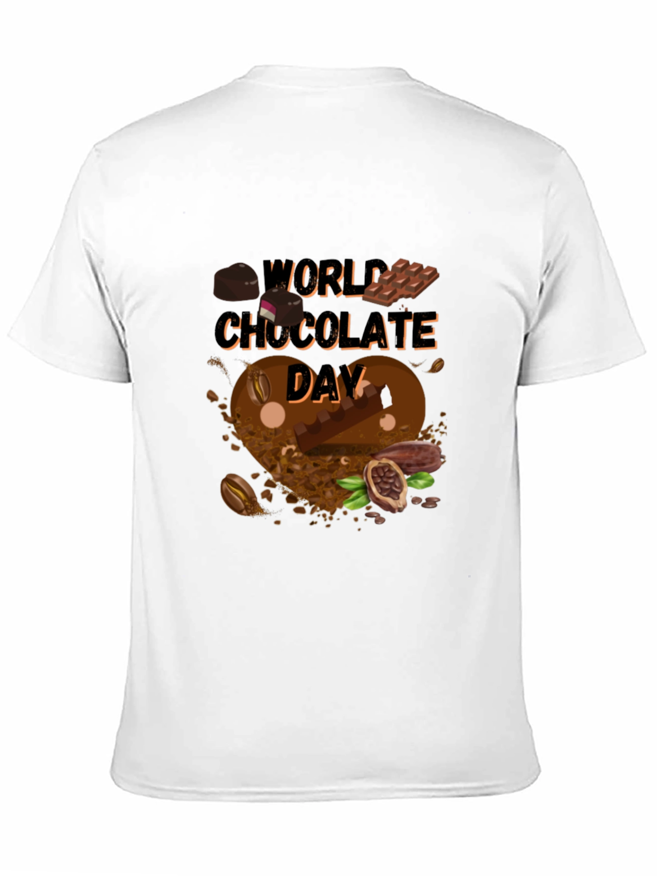 World Chocolate Day Black Graphic T-Shirt