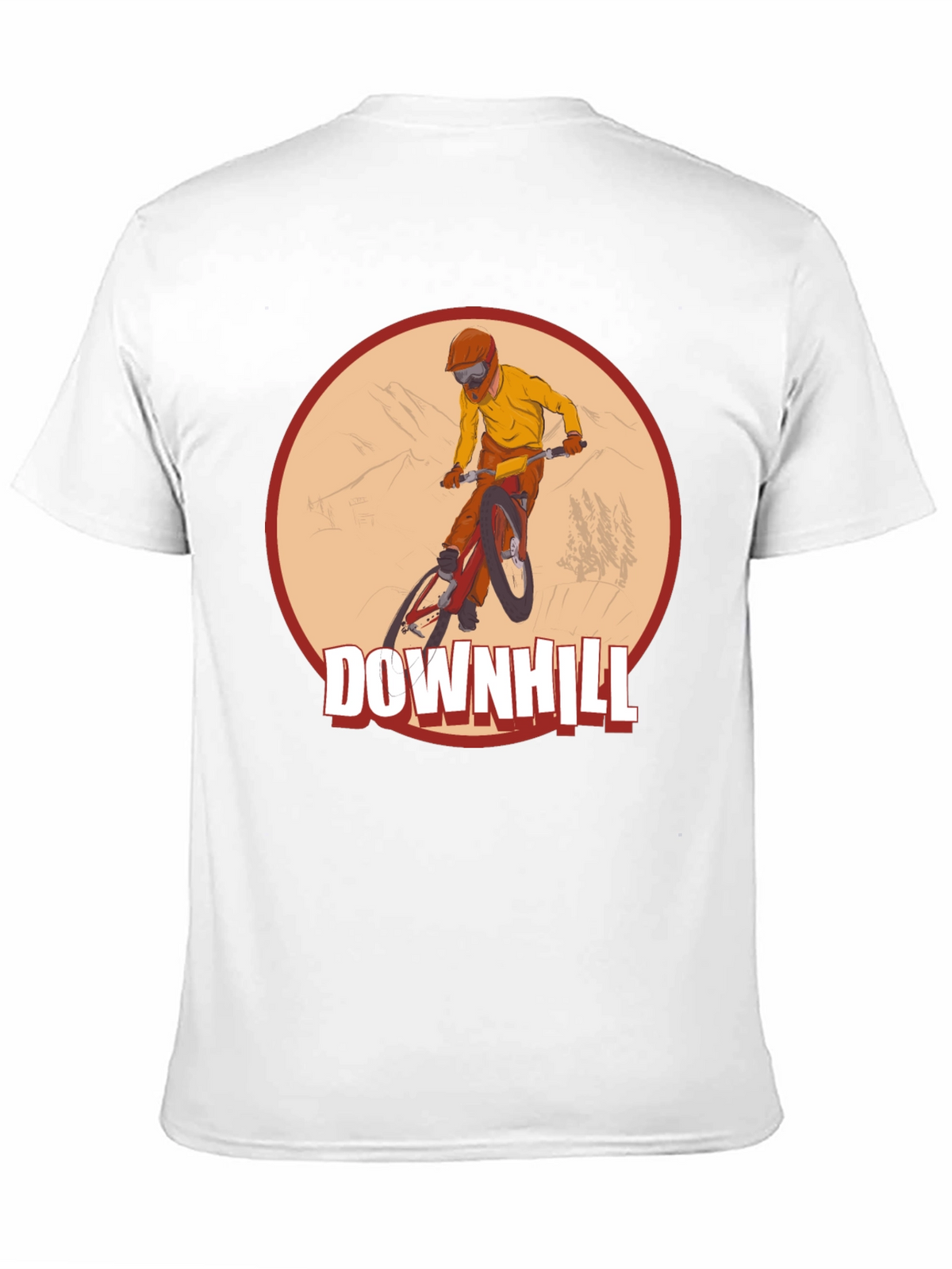 Downhill Mountain Biking Graphic Tee - Black