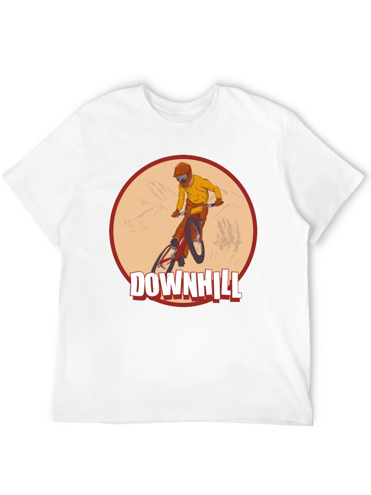Downhill Mountain Biking Graphic Tee - Black