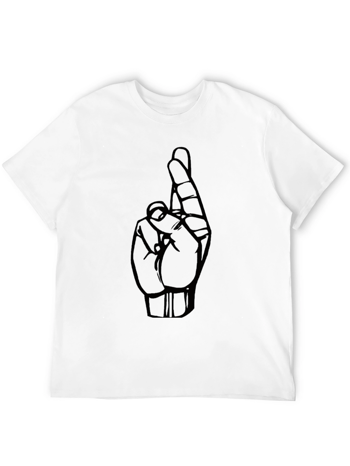 Fingers Crossed Graphic Tee - Luck and Style Combined!