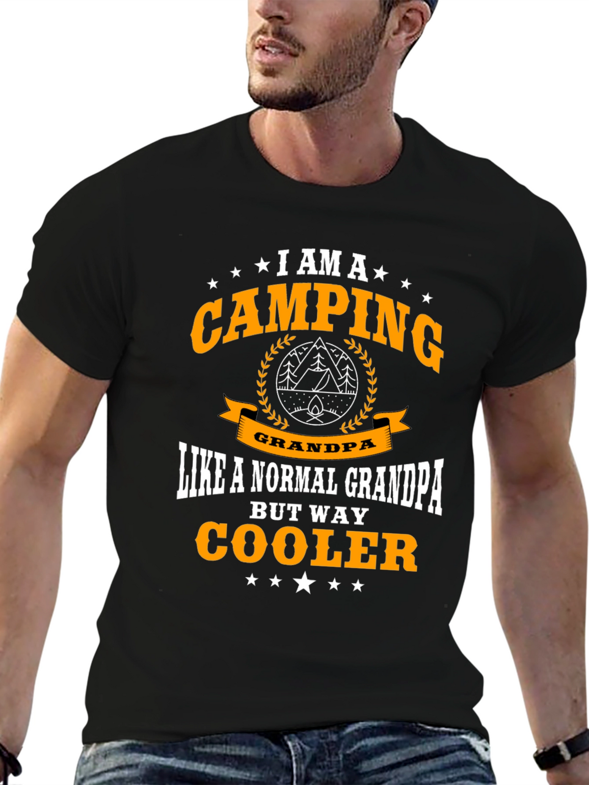 Camping Grandpa T-Shirt - Cooler Than Normal