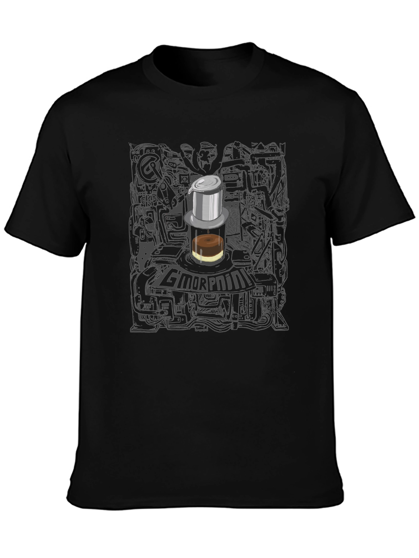 Cool Graphic Tee - GMORPNINI Coffee Design