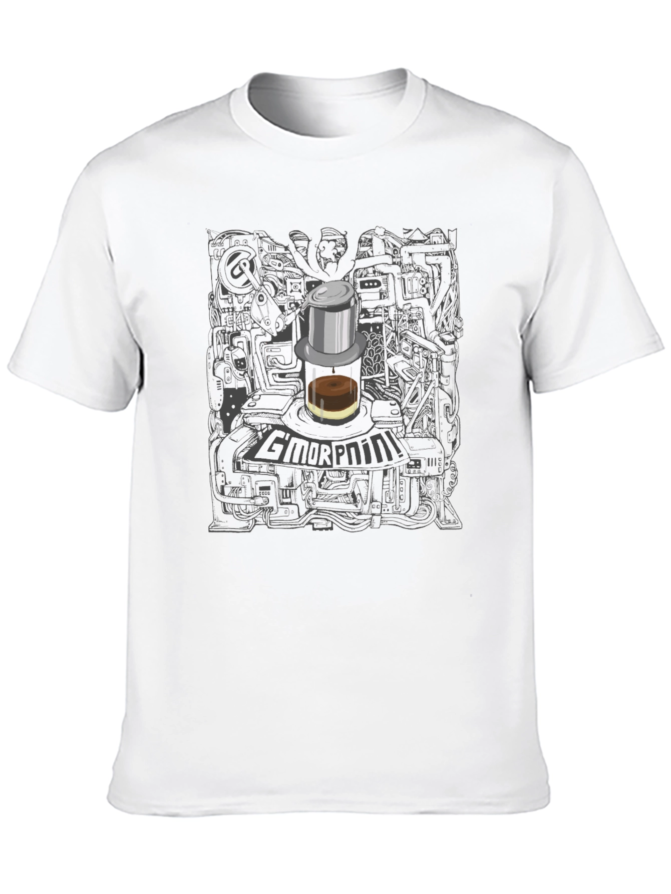 Cool Graphic Tee - GMORPNINI Coffee Design