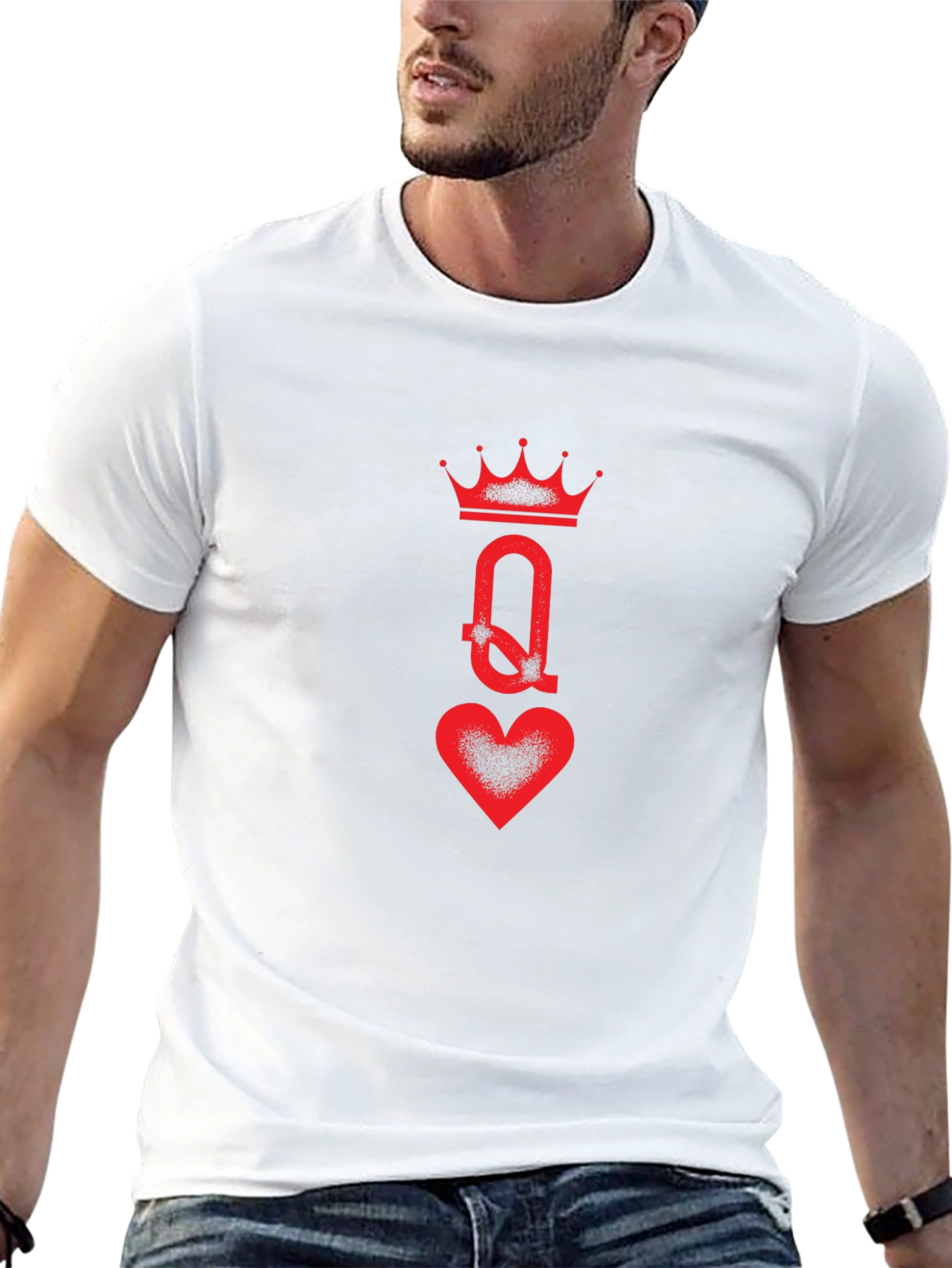 Queen of Hearts Graphic Tee - Black