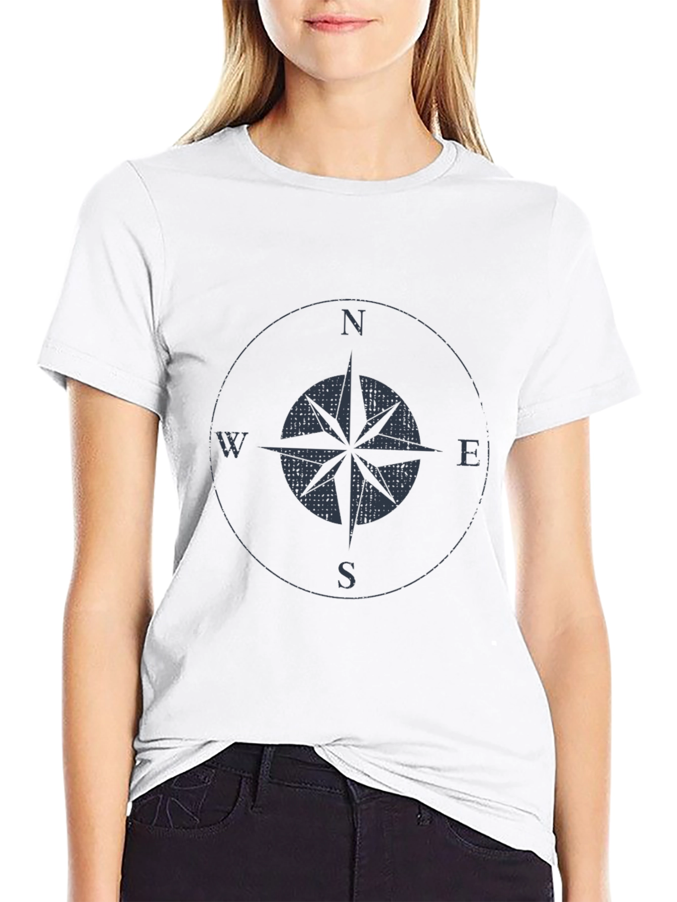 Compass Rose Graphic Tee - Mens Black Shirt