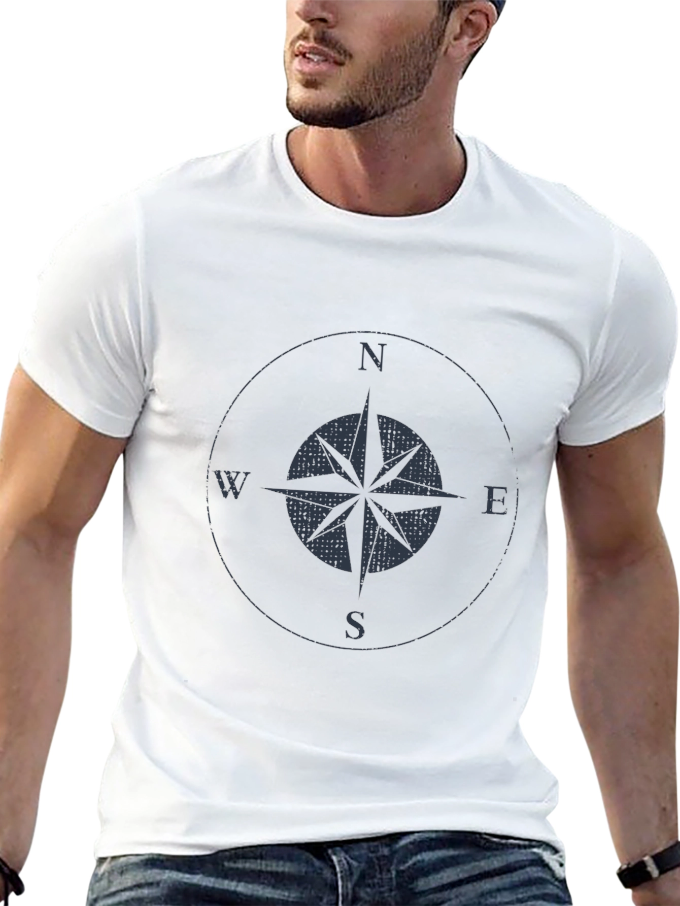 Compass Rose Graphic Tee - Mens Black Shirt