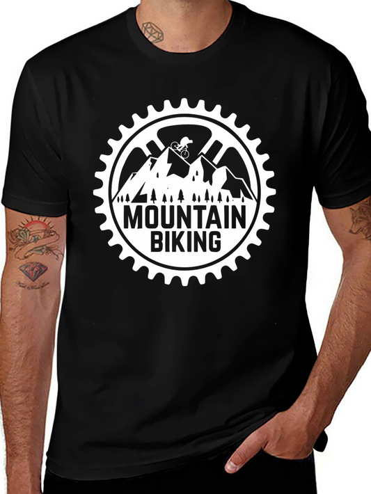 Mountain Biking Graphic Tee - Black
